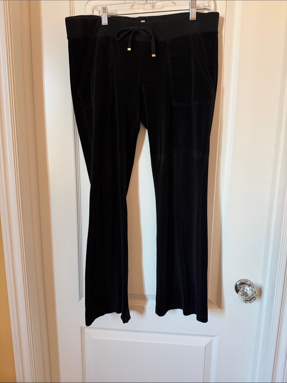 Juicy Couture Velour Drawstring Lounge Pants - Black